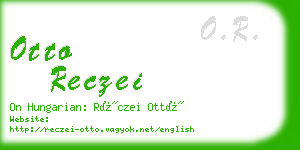 otto reczei business card